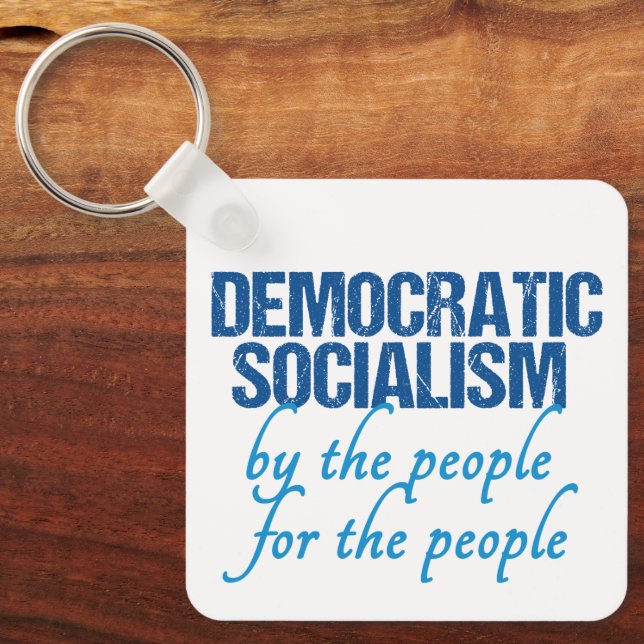 Democratic Socialism Democrat Socialist Definition Key Ring (Front)