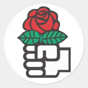 Democratic Socialism (The Fist and Rose Symbol) Classic Round Sticker