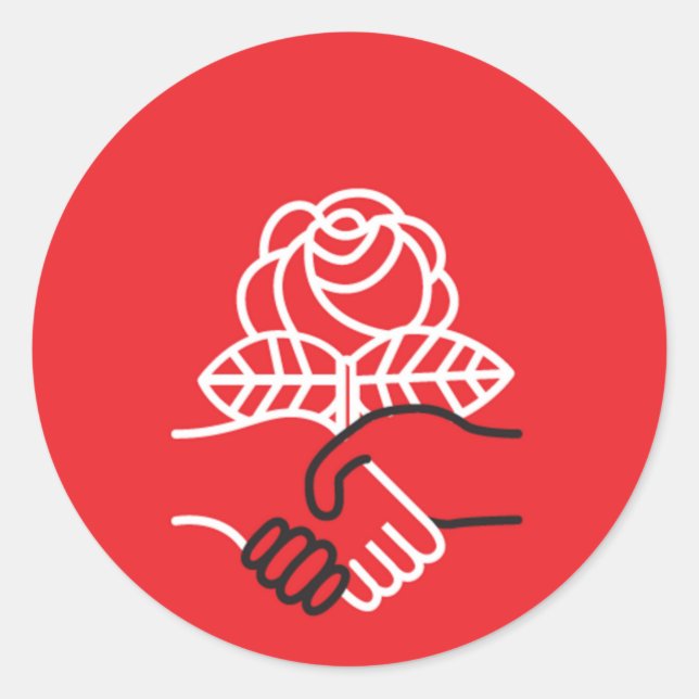 Democratic Socialists of America Classic Round Sticker (Front)