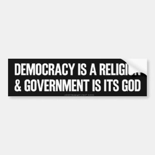 Democratic Theology Bumper Sticker