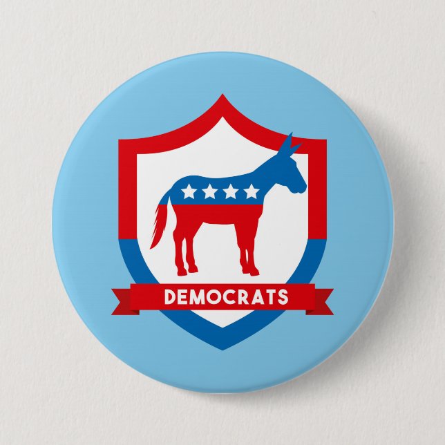 Democrats 7.5 Cm Round Badge (Front)