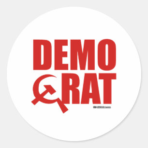 Democrats are Communist Classic Round Sticker