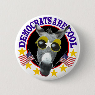 DEMOCRATS ARE COOL 6 CM ROUND BADGE
