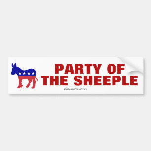 Democrats Are The Party Of The Sheeple Bumper Sticker