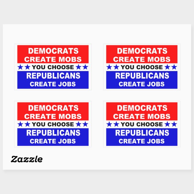 Democrats Create Mobs Rectangular Sticker (Sheet)