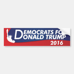 Democrats for Donald Trump 2016 Bumper Sticker