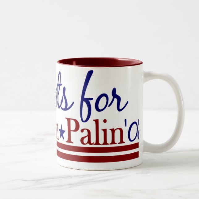 Democrats for McCain Palin Two-Tone Coffee Mug (Right)