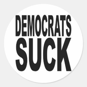 Democrats Suck Classic Round Sticker