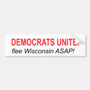 Democrats Unite: Flee! Bumper Sticker