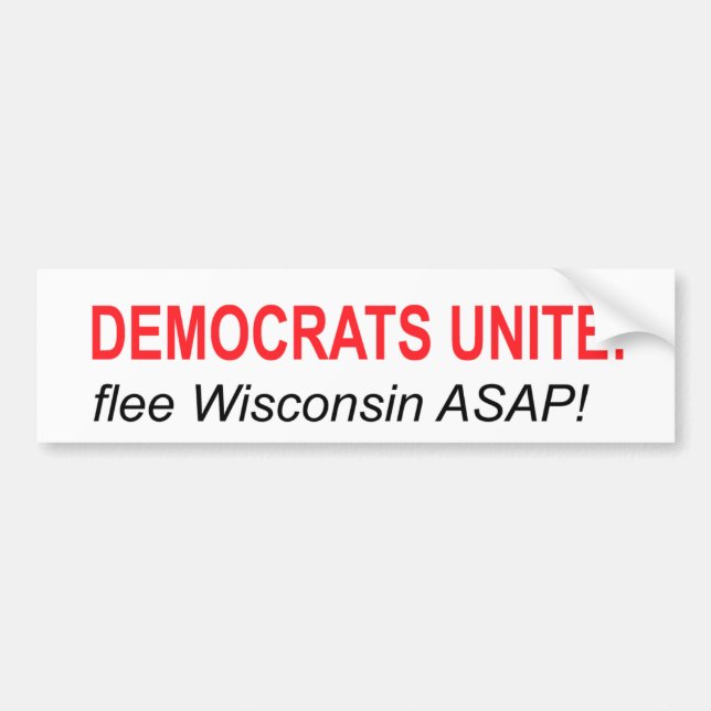 Democrats Unite: Flee! Bumper Sticker (Front)