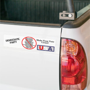 Democrats USA Party Names Bumper Sticker