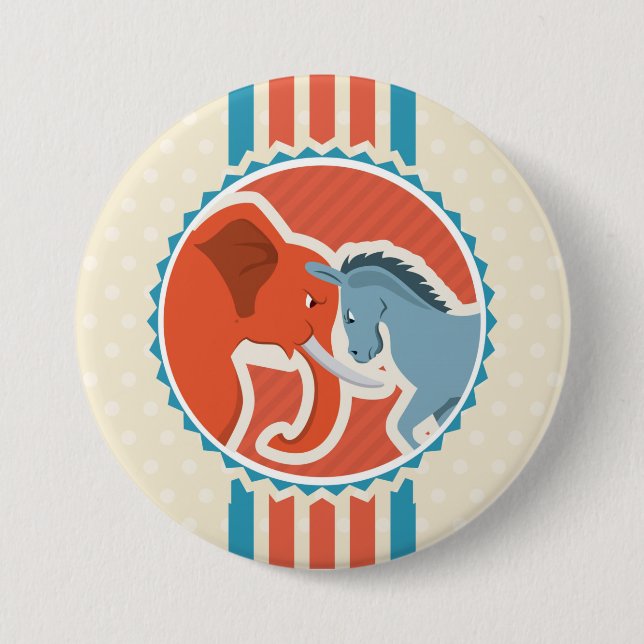 Democrats vs Republicans 7.5 Cm Round Badge (Front)
