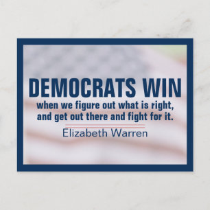 Democrats Win Figure Out What's Right Fight for It Postcard