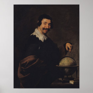 Democritus, or The Man with a Globe Poster