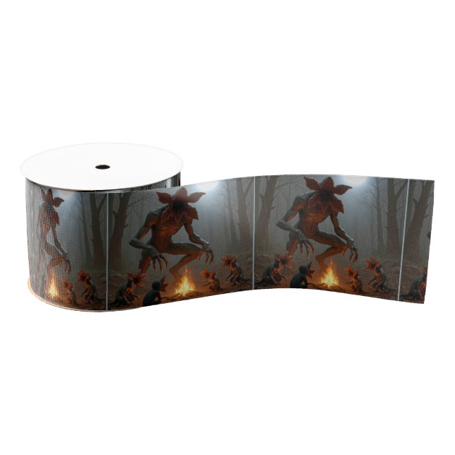 Demogorgon Creatures Around a Campfire Grosgrain Ribbon (Spool)