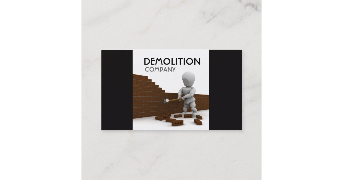 Demolition Business Card Zazzle
