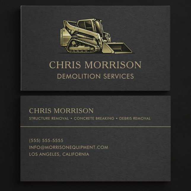Demolition Contractor Services Business Card (Creator Uploaded)