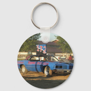 Demolition Derby "172" Car Item Key Ring