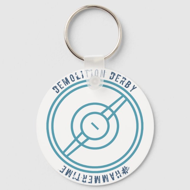 Demolition Derby - Blue Station Key Ring (Front)