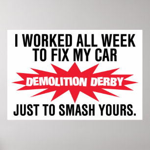 Demolition Derby Smash Your Car Poster