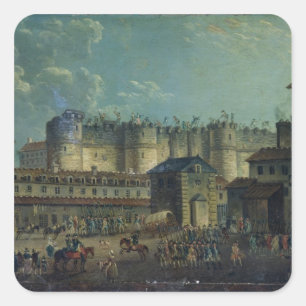Demolition of the Bastille in 1789 Square Sticker