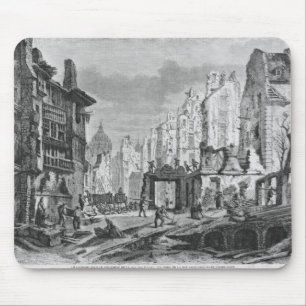 Demolitions for the building of Rue des Ecoles Mouse Mat