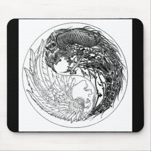 Demon-Angel Yin-Yang Mouse Mat