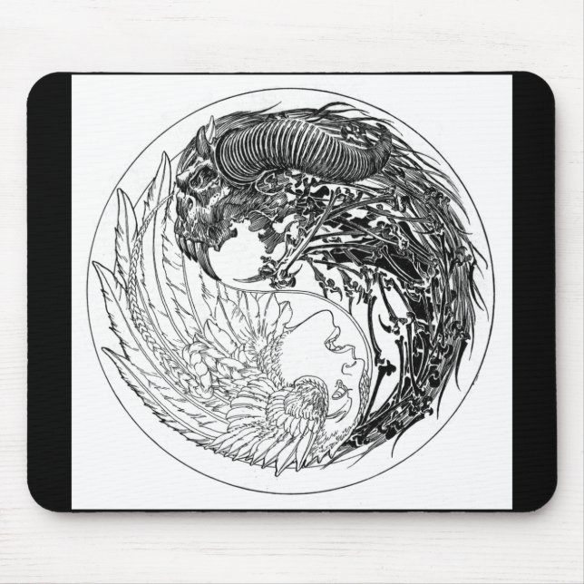 Demon-Angel Yin-Yang Mouse Mat (Front)