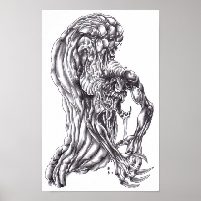 Demon Art Drawing Poster Print (Front)