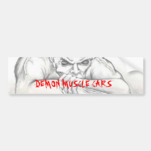 DEMON BUMPER STICKER, DEMON MUSCLE CARS STICKER