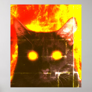 Demon cat from hell poster