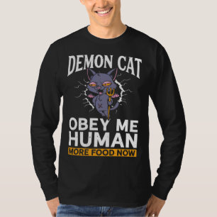 Demon Cat Satanic Witchcraft Baphomet Gothic Occu T-Shirt