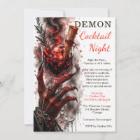 Demon Cocktail Night Infernal Halloween Party