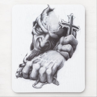 demon cross mouse mat