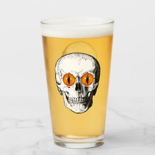 Demon Eyed Skull Glass