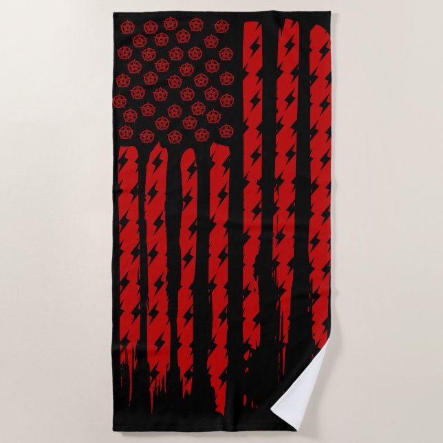 Demon Flag Beach Towel (Front)