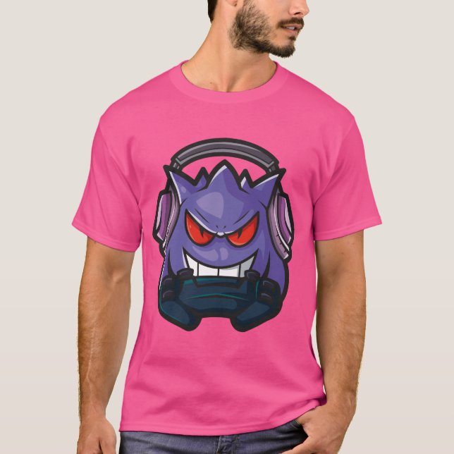 Demon Gamer playing T-Shirt (Front)