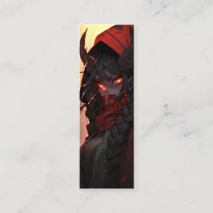 Demon Girl Anime Mini Business Card