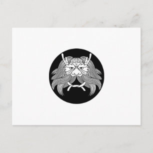 Demon helmet postcard