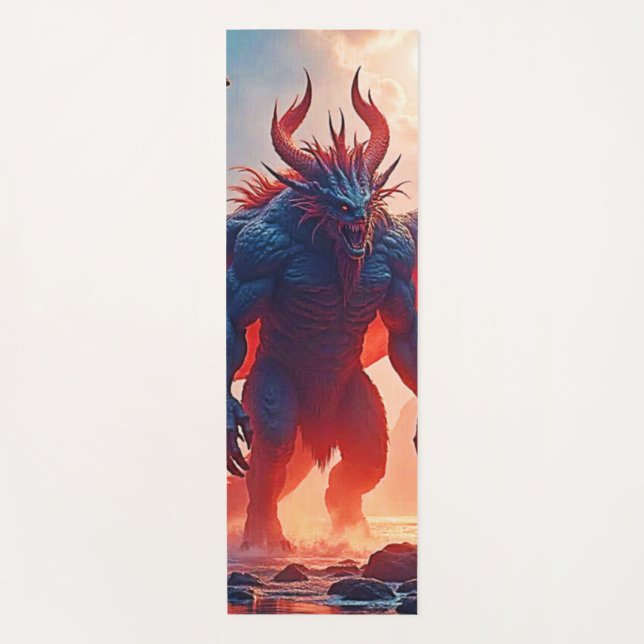 Demon King: Eternal Dragon Shadow Art Yoga Mat (Front)