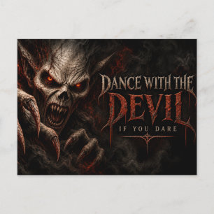 Demon Night Dark Halloween Party Postcard