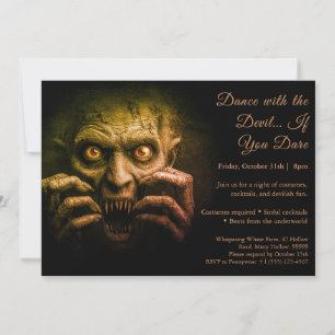 Demon Night Halloween Costume Party Invitation