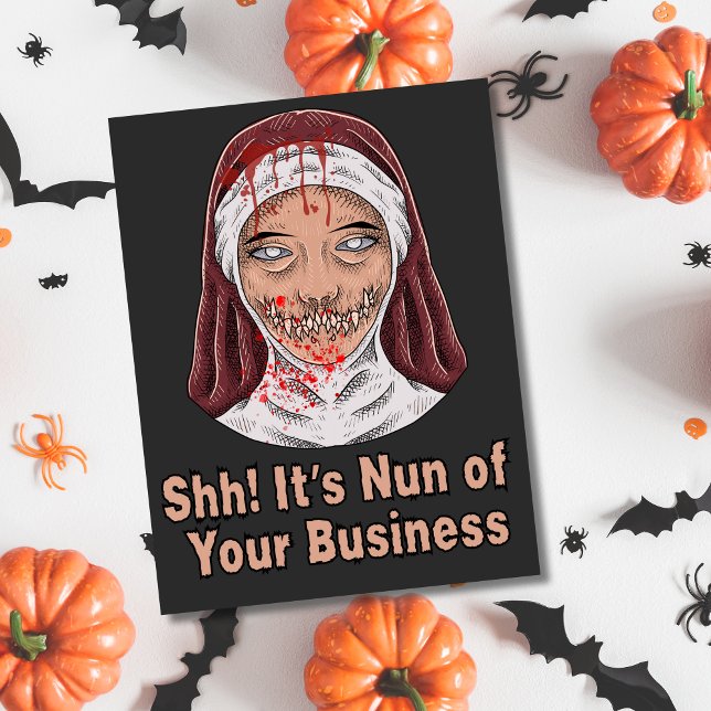 Demon Nun Halloween Holiday Postcard (Creator Uploaded)