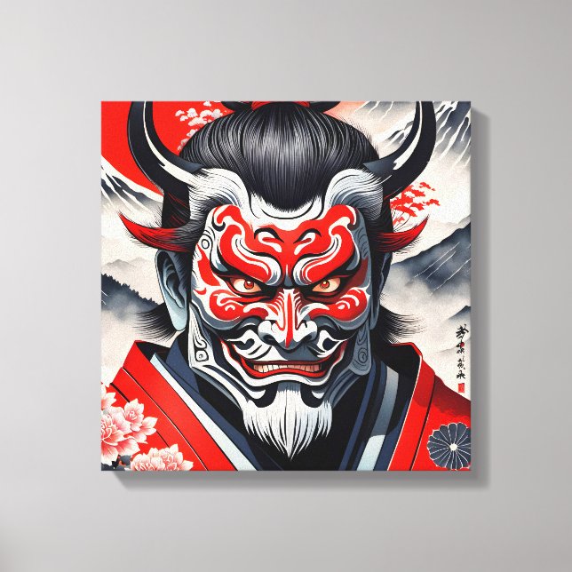 Demon Oni 4 Canvas Print (Front)