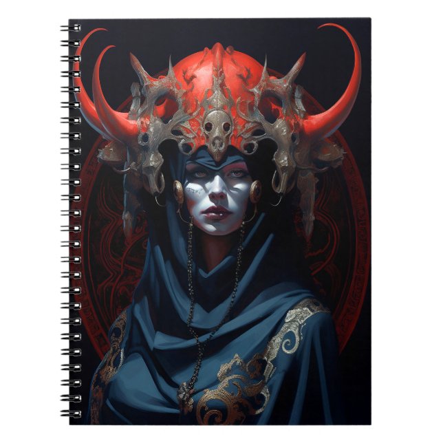 Demon Queen Fantasy Art Notebook (Front)