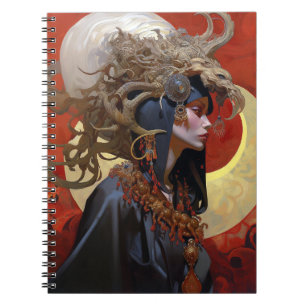 Demon Queen Fantasy Art Notebook