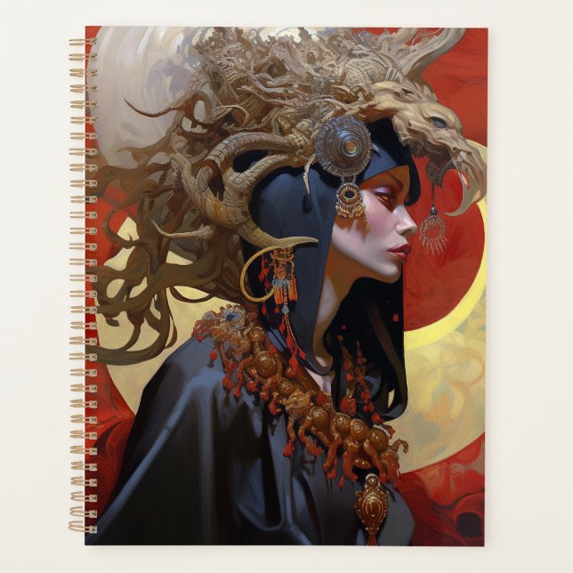 Demon Queen Fantasy Art Planner (Front)