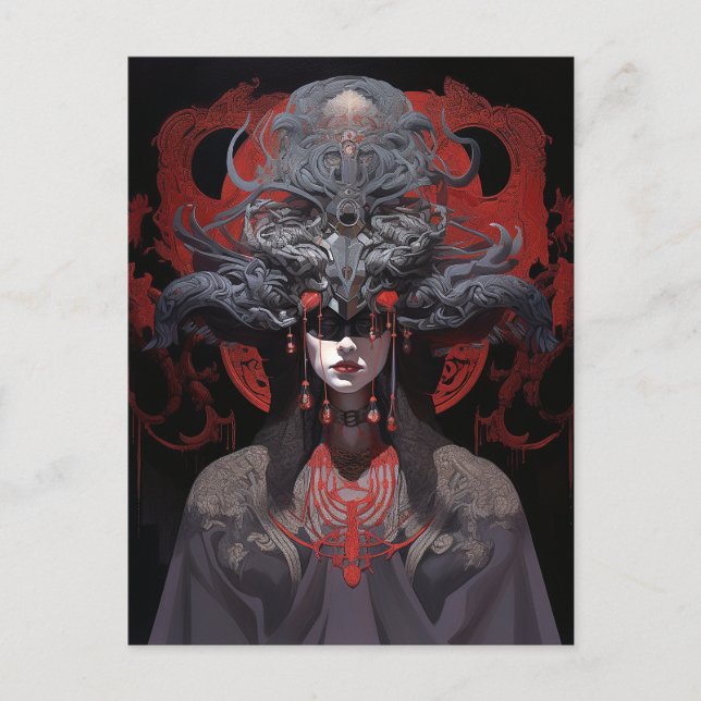 Demon Queen Fantasy Art Postcard (Front)