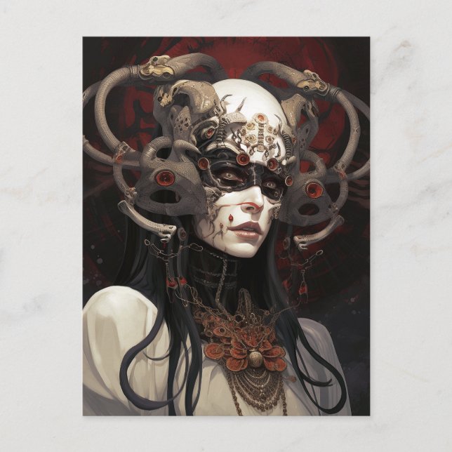 Demon Queen Fantasy Art Postcard (Front)