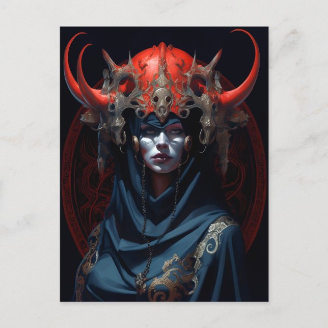 Demon Queen Fantasy Art Postcard (Front)